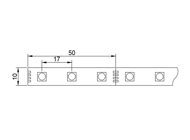 InventDesign LED Strip RGB, 12V 5m RGB, 17mm pitch 